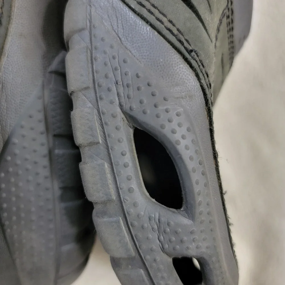 Crocs Yukon Sport Mens Black Leather Clog Adjustable Strap Sandals Size 12